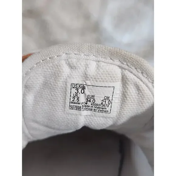 VANS Kids Size 3 Shoes White Rainbow Casual School Play Sneakers Youth Skate - Picture 9 of 10